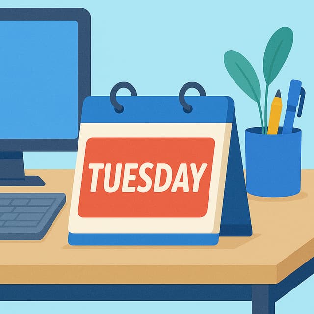 Tuesday - My boss works on Tuesdays 😔
