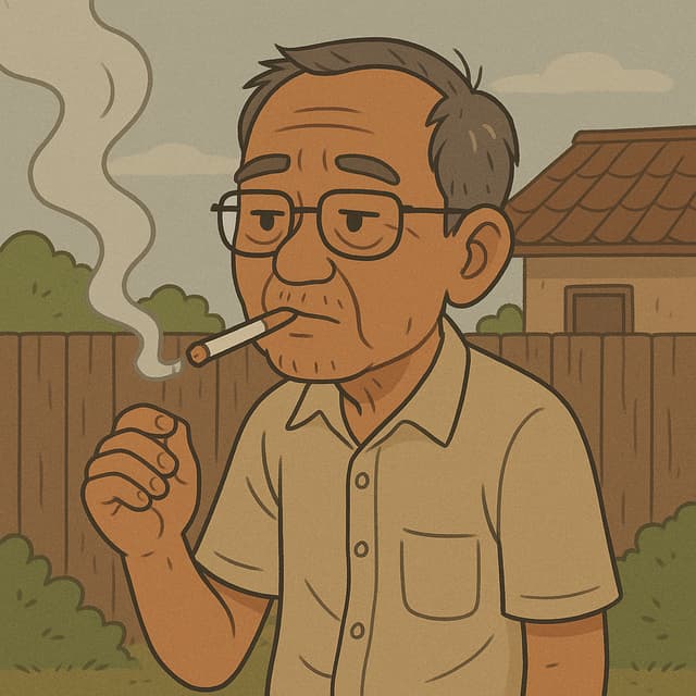 My grandpa smoked too much!
