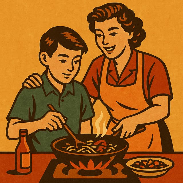 I want to thank my mom even though...