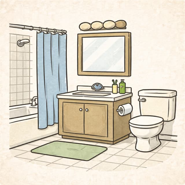 To be at, to be located at (อยู่)