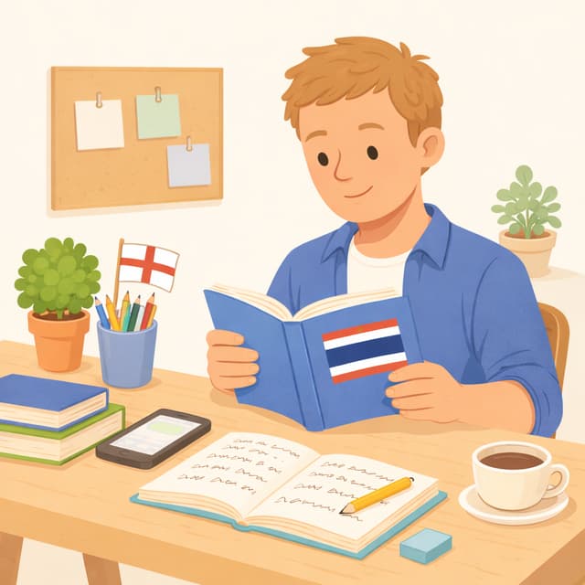 I'm English and I study Thai! 🇬🇧🇹🇭